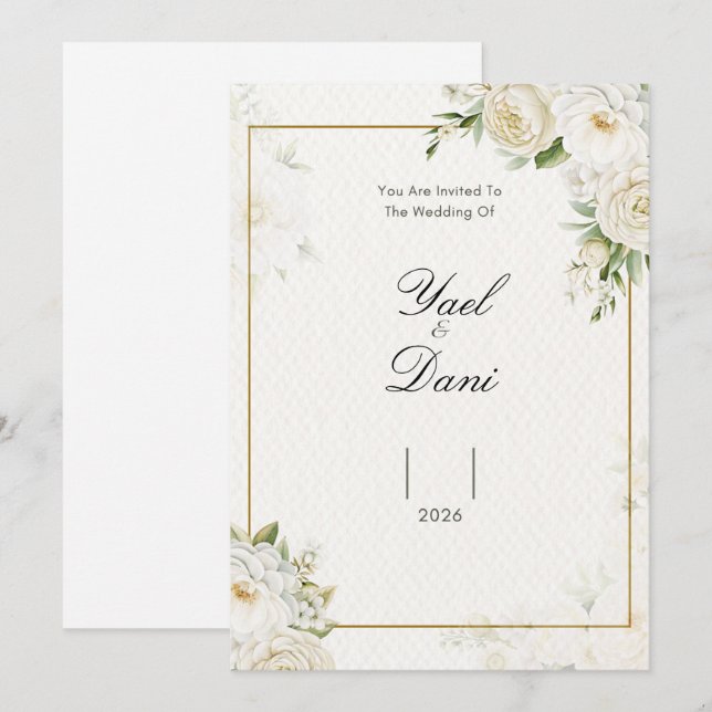 Convite de casamento (Frente/Verso)