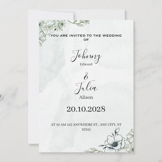Convite de casamento (Frente)