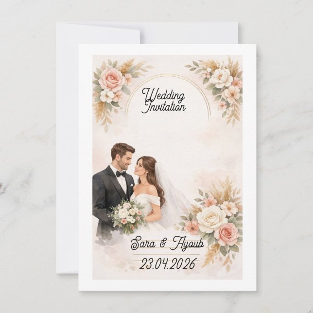 convite de casamento (Frente)