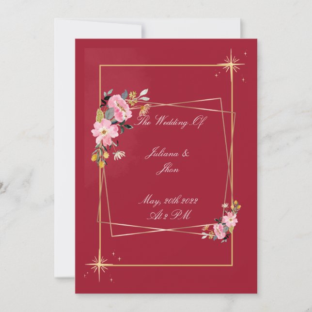 convite de casamento (Frente)