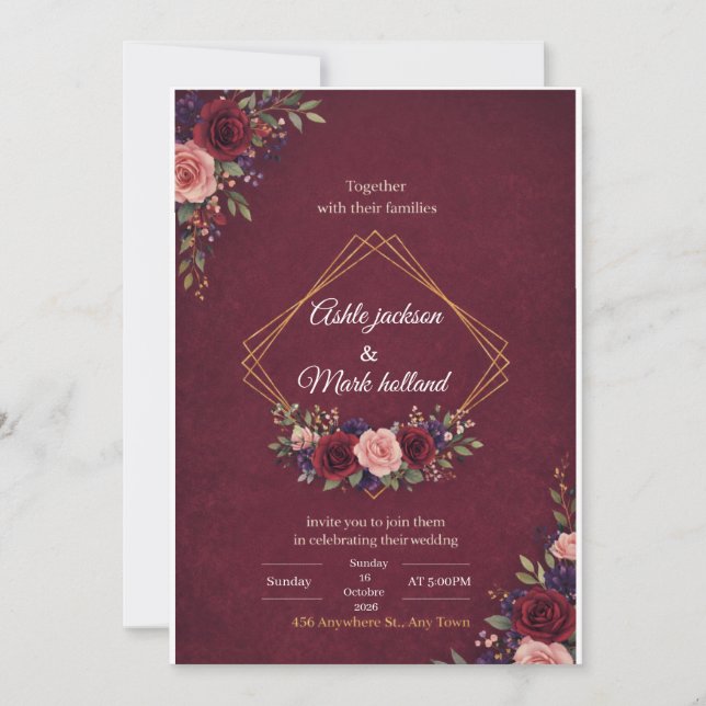 convite de casamento (Frente)