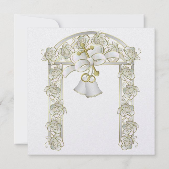 Convite de Casamento 13,34 cm x 13,34 cm (Frente)