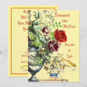 Convite de Casamento 1 Creme(Romanced)RFPMDesigns️