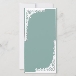 CONVITE DE CASAMENTO 4X8, TEAL E BRANCO
