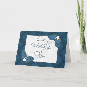 Convite De Casamento 5X7 Borboleta Brocade