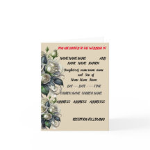 convite de casamento 5x7 creme rose SAVE THE DATE