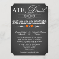 Convite de casamento 7 do quadro da tipografia do