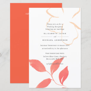 CONVITE DE CASAMENTO A9 de folha de cor do ORÇAMEN