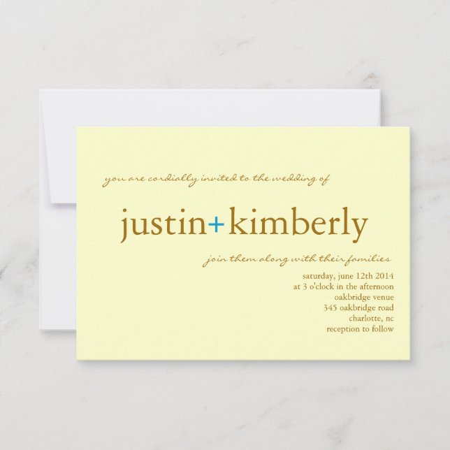 Convite de casamento | A+ ivyelbr de |small (Frente)