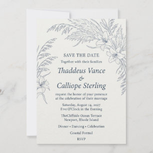 Convite de Casamento Água-forte Bétula e Pinheiro