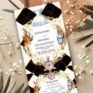 Convite de Casamento Alice no País das Maravilhas 