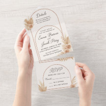 Convite De Casamento All-In-One Da Elegância Da Bo
