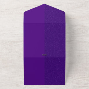 Convite de casamento All-In-One de Ruído Roxo - Pe