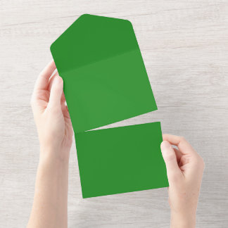 Convite de casamento All-in-One Verde para Florest