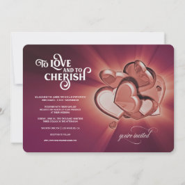 Convite de Casamento Amor e Carinho