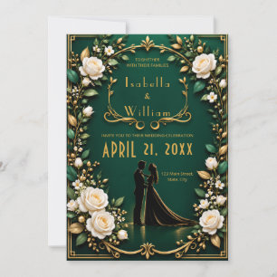 Convite de Casamento Amor Enfeitiçante Esmeralda D