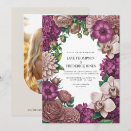 Convite de Casamento Amora, Argila Roxa e Figo Mac