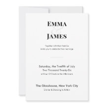 Convite de Casamento Ampersand Minimalista | Códig