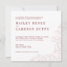 Convite de Casamento Anthurium Romântico Moderno