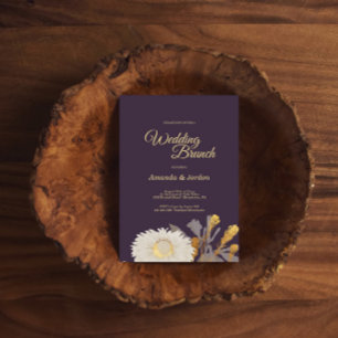 Convite de casamento antigo de Daisy Roxo Brunch