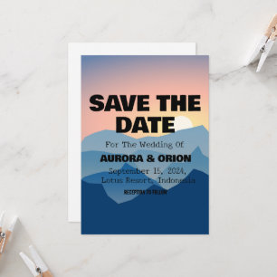 convite de casamento ao ar livre cartões de aviso