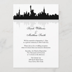 Convite de Casamento Apenas Recepção Nova York Sky