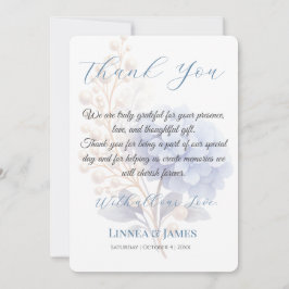 Convite de Casamento Aquarela Azul Hortênsia Pérol