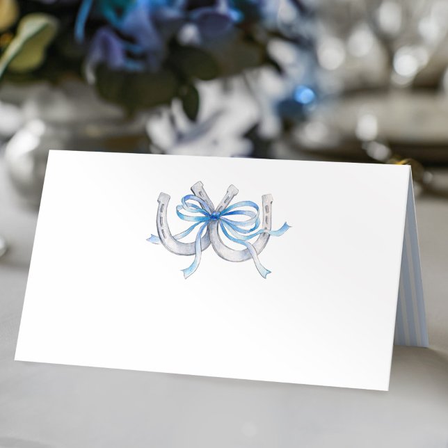 Convite de casamento aquarela com ferraduras e fit (Criador carregado)