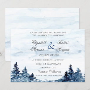 Convite de Casamento Aquarela Floresta