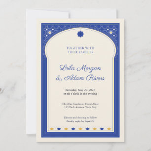 Convite de Casamento Arco de Azulejo Marroquino Co