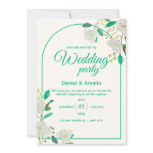 Convite de Casamento Arco Verde Musgo 