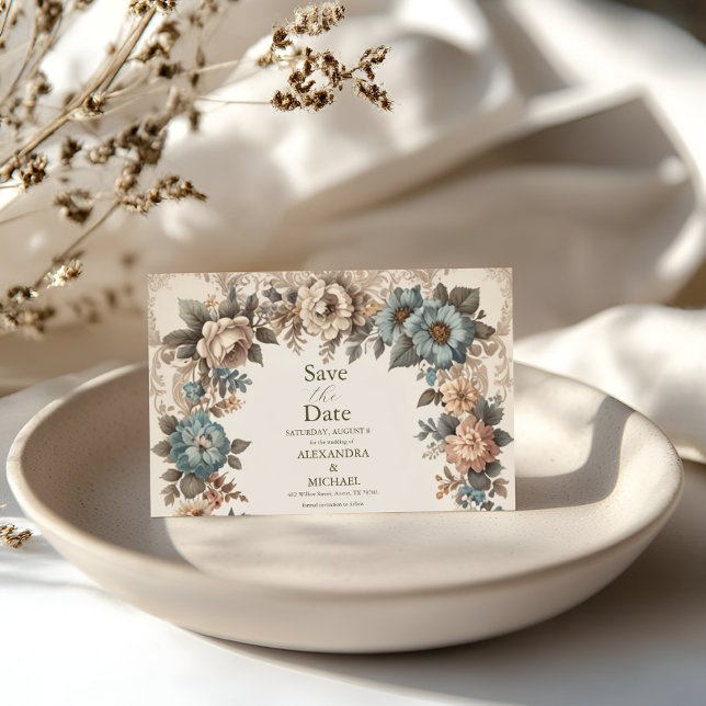 Convite de Casamento Art Nouveau Elegante (Criador carregado)