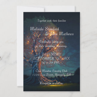 Convite De Casamento | Árvore com luzes
