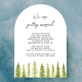 Convite de Casamento Árvores Aquarela