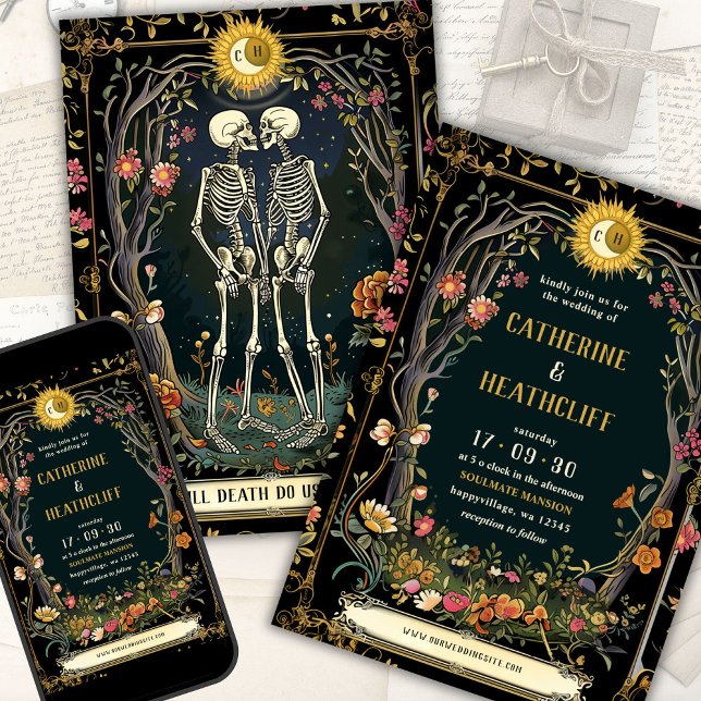 Convite de Casamento Até que a Morte Nos Separe (Criador carregado)