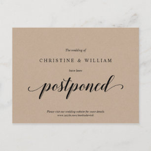 Convite de Casamento Atrasado Rustic Kraft,