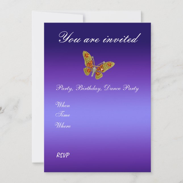 Convite de Casamento Azul (Frente)