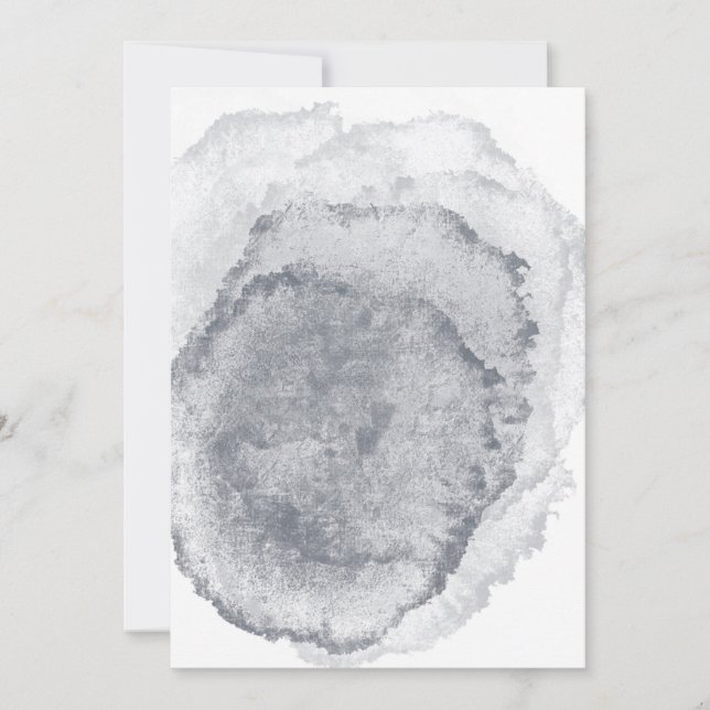 Convite de Casamento Azul à Meia-Noite de vazio (Frente)