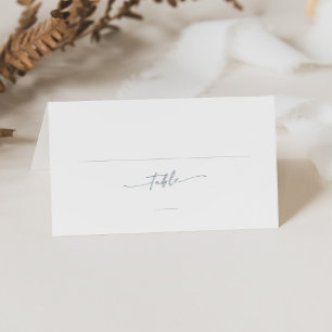 Convite de Casamento Azul Ardósia Boho Chic Dobrad