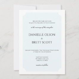 Convite de Casamento Azul Costeiro Personalizado