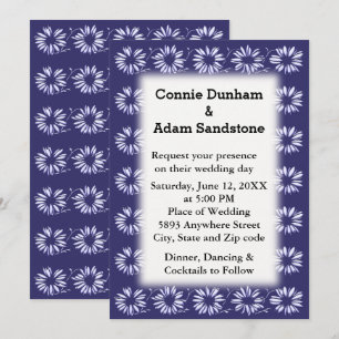 convite de casamento Azul do Padrão do Notebook do