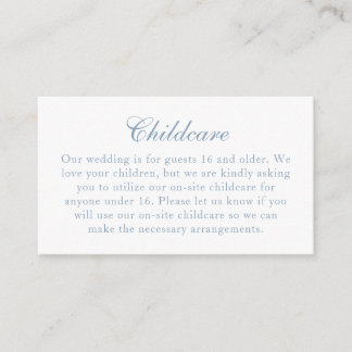 Convite de casamento Azul empoeirado com Cartão de