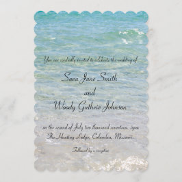 Convite de Casamento Azul Oceano