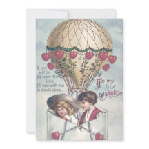 Convite de Casamento Balão de Ar Quente Coração de