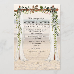 Convite de Casamento Beach Arbor