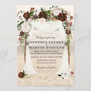 Convite de Casamento Beach Arbor