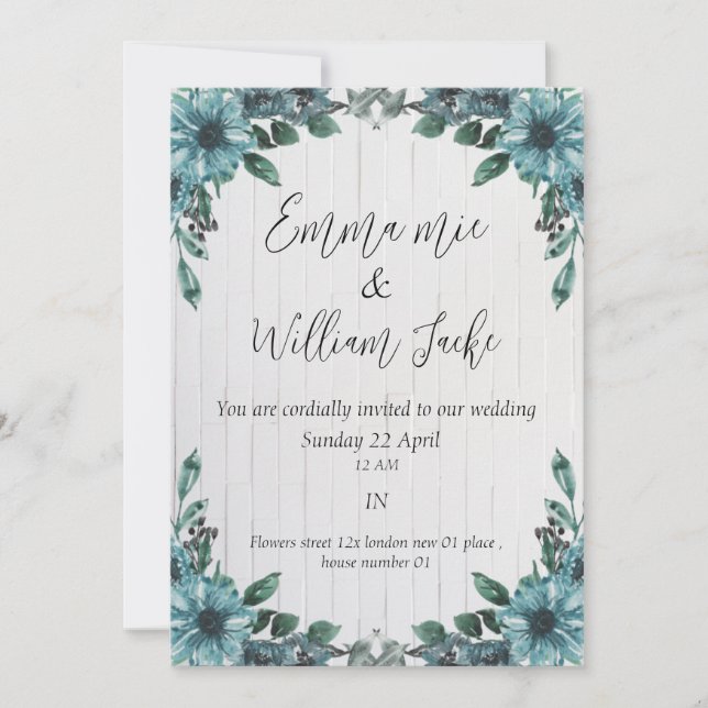 Convite de casamento Beautiful Card (Frente)