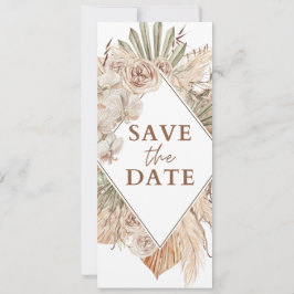 Convite de Casamento Beige Boho com Aquarela para