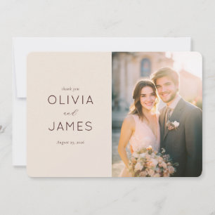 Convite de Casamento Beige Romântico