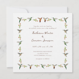 Convite de Casamento Beija-flor